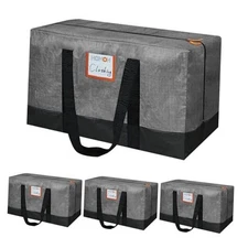 Moving Bags Heavy Duty, 115lb Capacity Storage Bags for 4 Pack Grey and Black