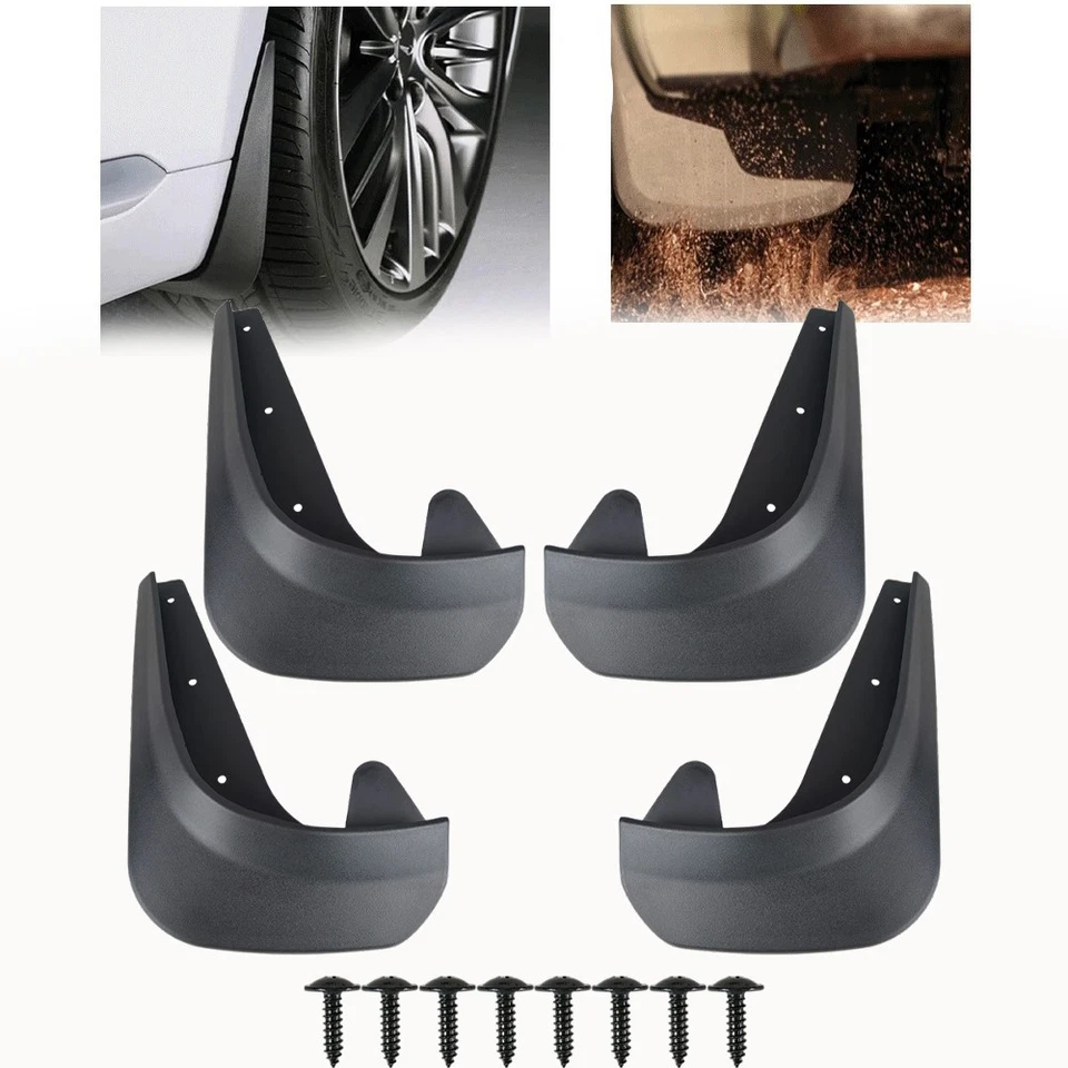 4 piezas guardabarros guardabarros delantero trasero para coche universal Foto 2 de 4