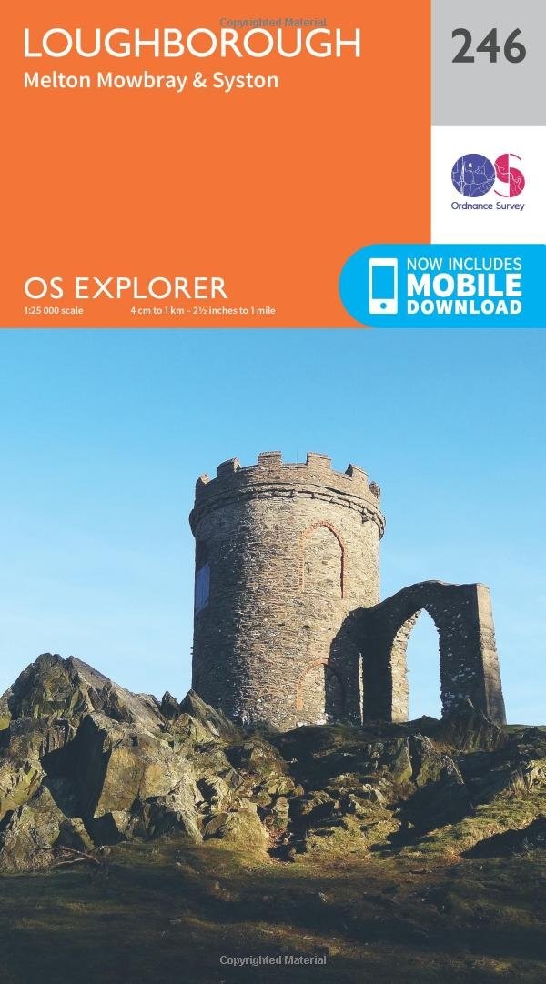 Loughborough Map | Melton Mowbray & Syston | Ordnance Survey | OS Explorer Map - Image 3