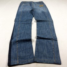 Y2K Wide Leg Roberto Cavalli Jeans Contrast Side Panels Denim Pants Vintage
