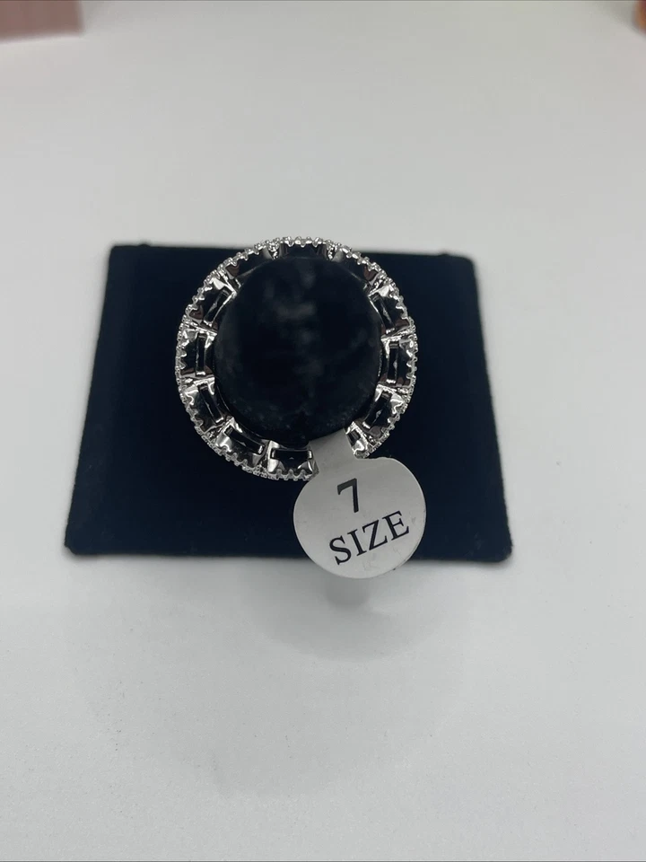 Anillo Banda Eternidad Latón Relleno Oro Blanco Talla 7 Oscar De La Renta Perfume Regalo Foto 4 de 4