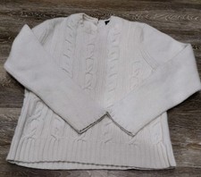 Vintage Gap Sweater Women's Size 2XL Beige Heavyweight Wool Blend Knit 90s