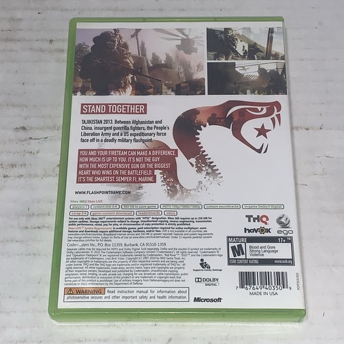 Operation Flashpoint: Red River (Microsoft Xbox 360, 2011) No Manual Not Tested - Picture 2 of 8