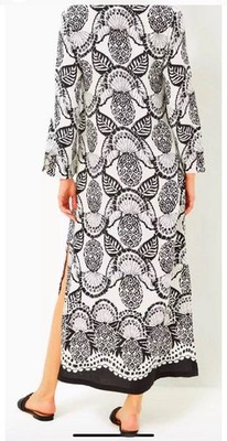 Lilly Pulitzer Irella Maxi Caftan Dress Coconut Pineapple Princess Size 00  (608) | eBay