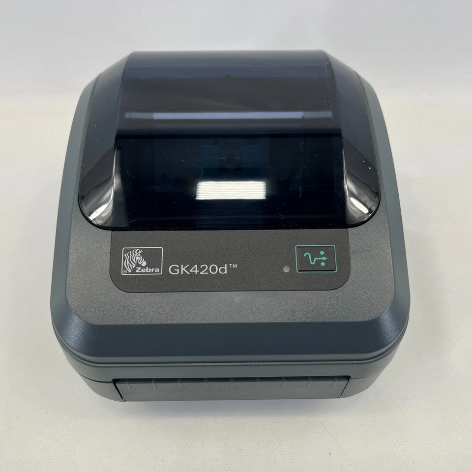 Zebra GK420d Thermal Label Printer & Power Cable Up to 6"x4" Tested & VGC - Image 3 of 4