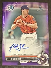 2017 Bowman Draft Chrome Pick Purple Refractor Auto /250 Peter Solomon #CDA-PSO