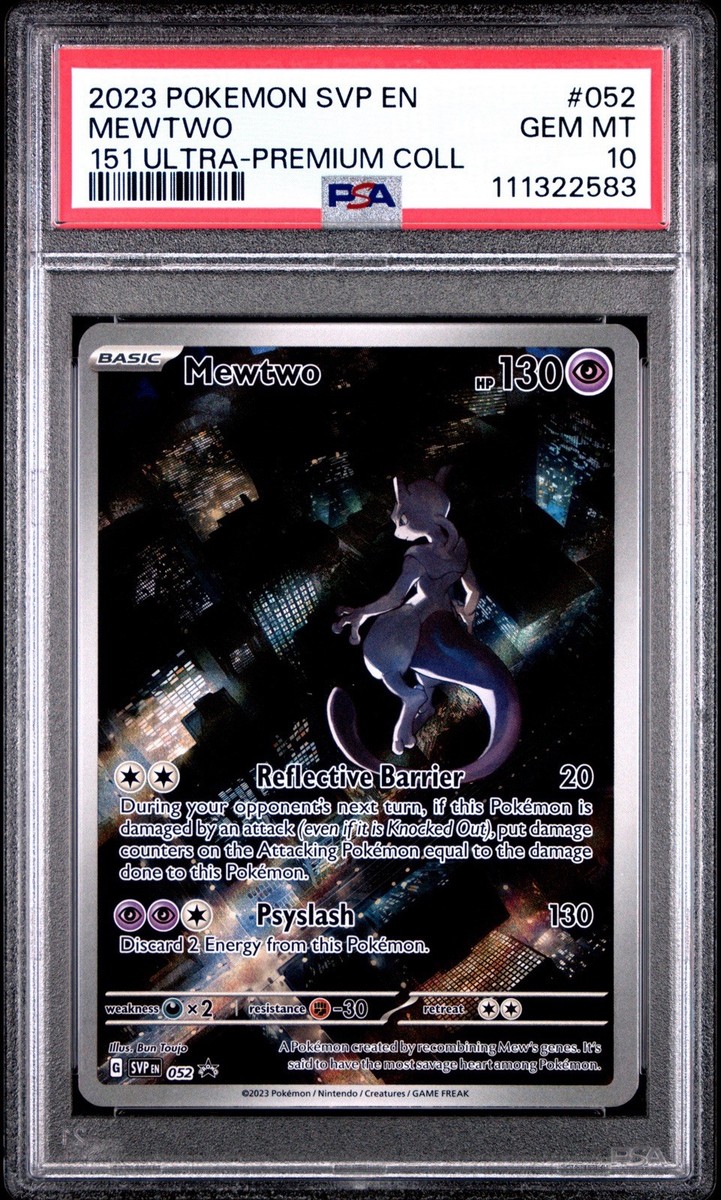 PSA 10 GEM MINT 2023 Pokemon SVP 052 Mewtwo 151 UPC Promo | eBay
