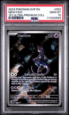 PSA 10 GEM MINT 2023 Pokemon SVP 052 Mewtwo 151 UPC Promo | eBay