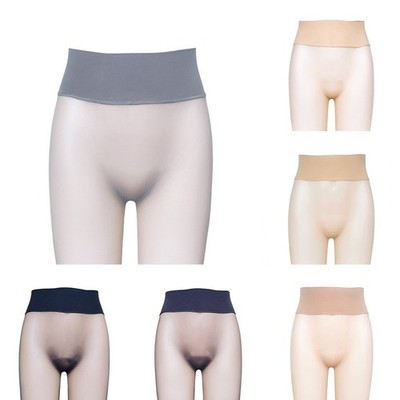 Stylische und raffinierte graue nahtlose Strumpfhose mit hohem Bund Design