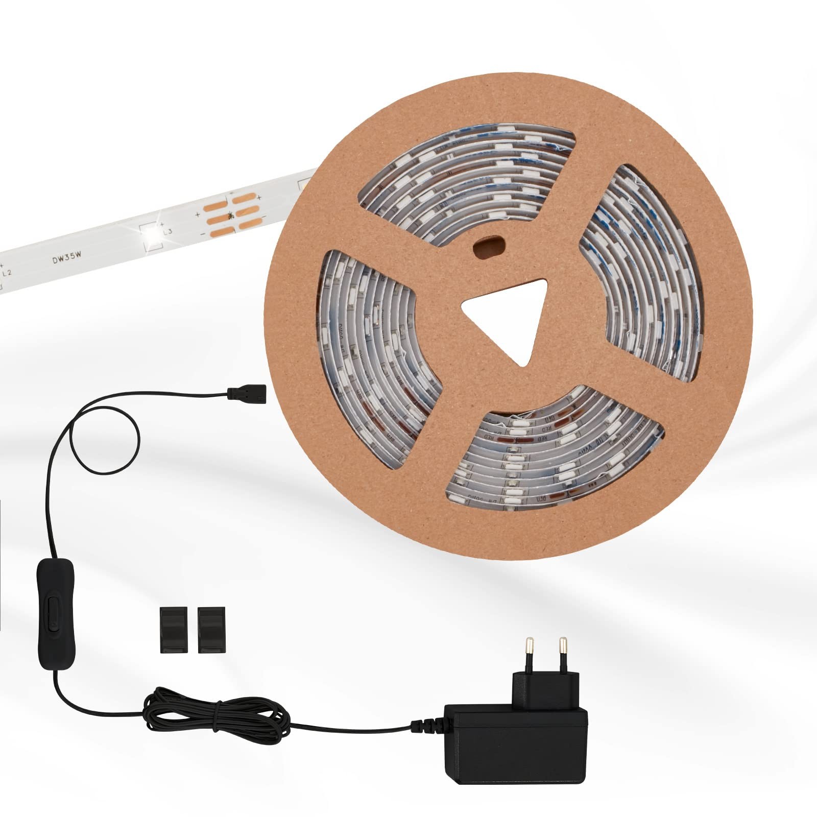 Ruban LED 3m RGB avec télécommande et ruban lumineux recoupable