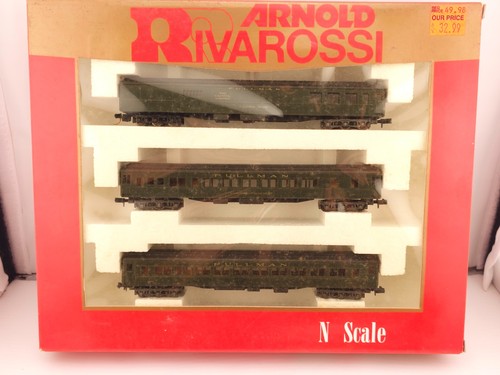 Rivarossi Escala N 0548 Baltimore y Ohio Peso Pesado 3 Coches Pasajeros Set Trenes | Condition: Used