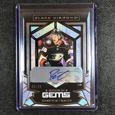 2022-23 Black Diamond Nhl Brayden Tracey Rookie Gems Signatures Auto 9/49