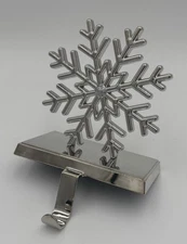 Set Of 3 Snowflake Christmas Stocking Hook Stocking Hangers