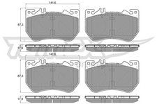 TOMEX Brakes Bremsbelagsatz Scheibenbremse TX 60-21 für MERCEDES KLASSE W206 All