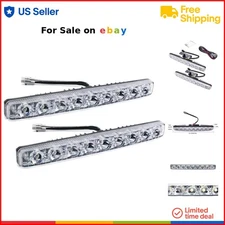Car LED Daytime Running Lights 9 LED High Power Fog Lamp Xenon White Safe