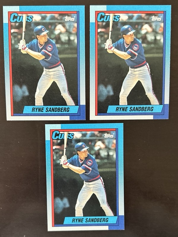 1990 Topps  Lot Of (3) Ryne Sandberg #210  MINT