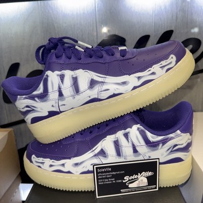 Size 6.5 - Nike Air Force 1 Low Purple Skeleton