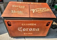 Rare Vintage Corona Beer Ice Chest Garage Party Cooler Cervezas Modelo Victoria
