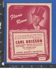 F385 Carl Brisson singer 1937 table cd Hotel Radisson NYC Gordie Bowen Orchestra — photo 1
