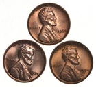 Choice Unc 1954 P+D+S Lincoln Wheat Cent Gem BU Collection Lot Set *1961