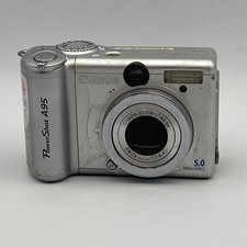 Canon PowerShot A95 5 MP Digital Camera 3x Optical Zoom Silver Parts Only