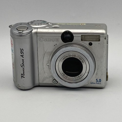 #ad Canon PowerShot A95 5 MP Digital Camera 3x Optical Zoom Silver Parts Only $33.00