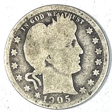 1905 O BARBER  QUARTER   CIRCULATED  BETTER DATE!! P485