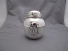 Antique GORHAM Sterling TEA CADDY-STRASBOURG(?) Pattern-Apple Shape