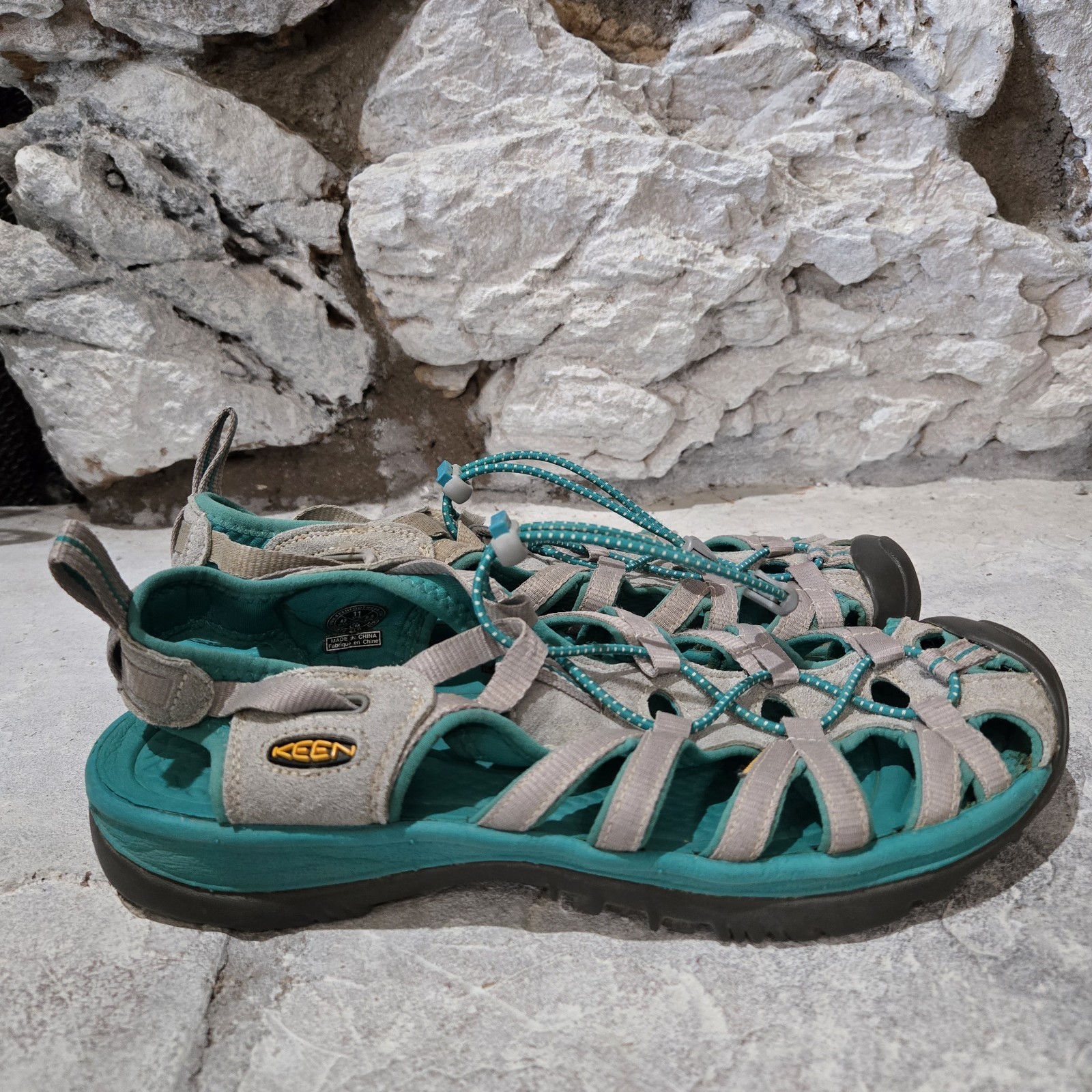 Sandali Keen impermeabili grigio teal scarpe donna taglia 11 comodi spiaggia fiume