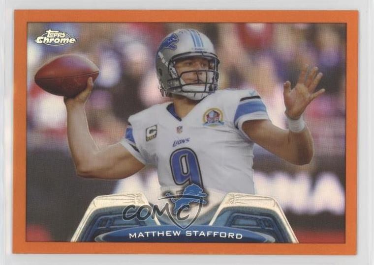 2013 Topps Chrome Retail Orange Refractor Matthew Stafford #140 0nr3