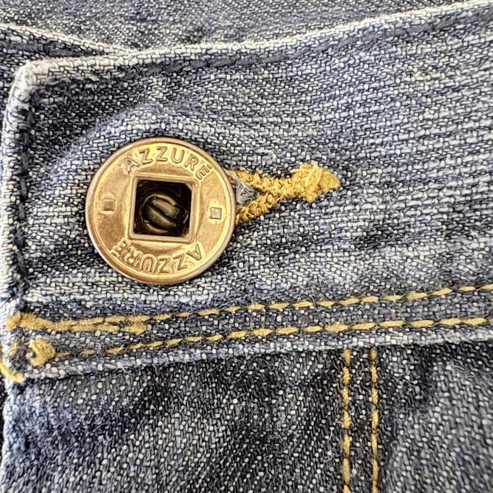 Azzure Jeans Mens Size 48x34 Blue Baggy Straight Leg Zip Pockets Love The Denim - Image 3 of 4