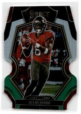 2022 Panini Select #194 Julio Jones Black and Green Prizm Die Cut Buccaneers