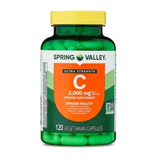 Spring Valley Vitamin C Dietary Supplement, Immune Support,2,000 mg,120 Capsules