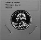 SILVER  1963 GEM PROOF SILVER WASHINGTON QUARTER