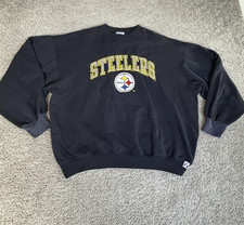 Vintage Pittsburgh Steelers Sweatshirt Mens XL Black NFL Football Logo 7 USA 90s