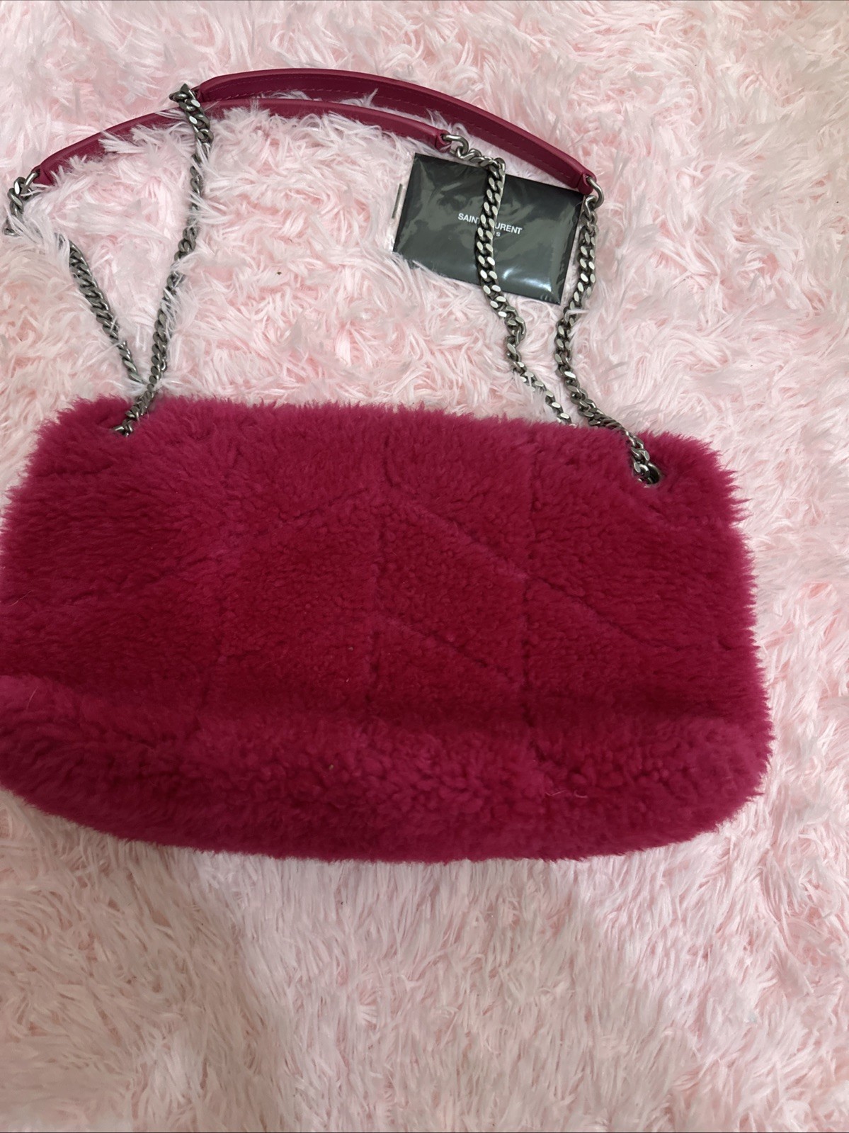 yves saint laurent loulou shearling rosa medio