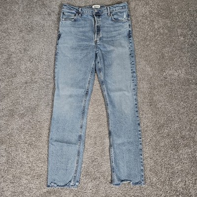 AGOLDE Jeans Womens 29 Light Wash Nico High Rise Slim Distressed Stretch Denim