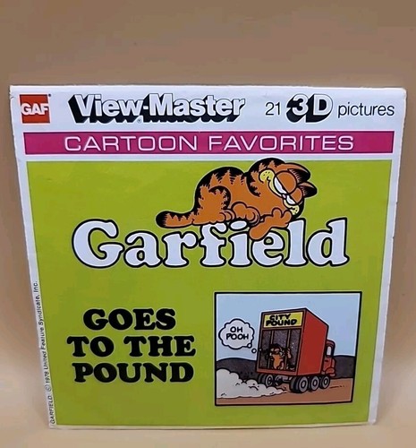 Vtg. VIEW MASTER GARFIELD GOES TO THE POUND 1978 3 Reel Original Packet - Picture 2 of 10