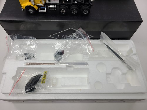 Kenworth T800W Rogers 4-Axle Flip Lowboy Yellow Sword 1:50 Scale #SW3102-YY New - Picture 5 of 9