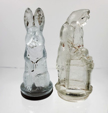 2 antichi contenitori caramelle Babbo Natale e coniglietto pasquale o coniglio HTF