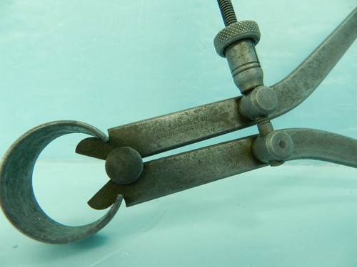 STARRETT ANTIK DIE L.S. Co. 6" AUSSENBREMSSATTEL mit seltener ""markierter"" 1905 GLEITMUTTER - Bild 11 von 12