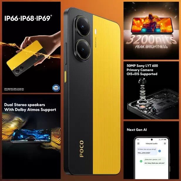 Poco Factory POCO X7 Pro 5G Factory Unlocked-Dual SIM-256GB Storage 8GB RAM-Global ...
