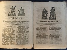 Timbre De Cordel. Musique, Collection De 2 Glosas, 1849- 1855