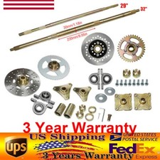 44" 32"29" Go Kart Rear Live Axle Kit, Sprocket  Hub, Brake Assembly