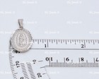 14k Solid White Gold Virgin Mary Lady Guadalupe Oval pendant Charm #15187 2.90gr — photo 9