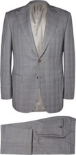CANALI Checked Wool Suit Grey Size 52