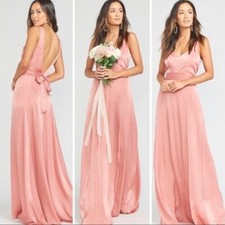 SMYM Jenn Maxi Dress in Rustic Mauve Sheen NWT