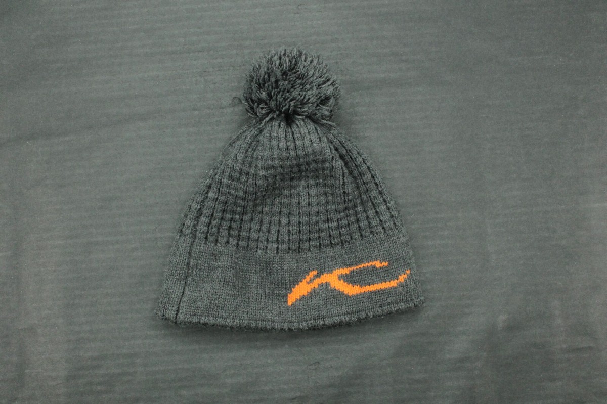 KJUS POM Beanie Knitted Gray Wool Winter Hat Women display picture 1