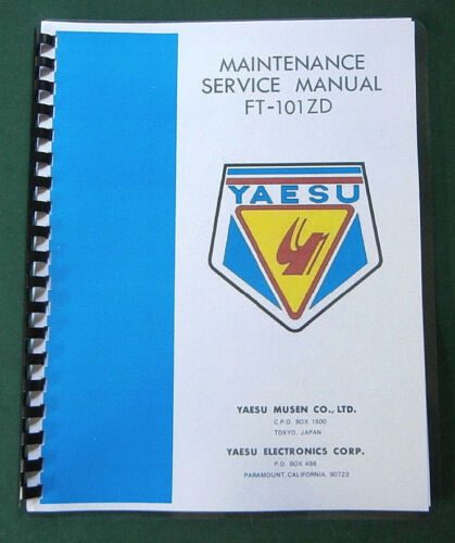 Yaesu FT-101ZD  Service Manual: 11" X 17" Foldout Diagrams & Card Stock Covers! - Picture 1 of 1