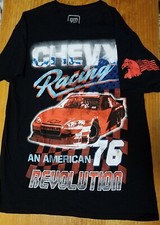 Vintage Chevy Chevrolet An American Revolution Black Shirt Medium American Flag